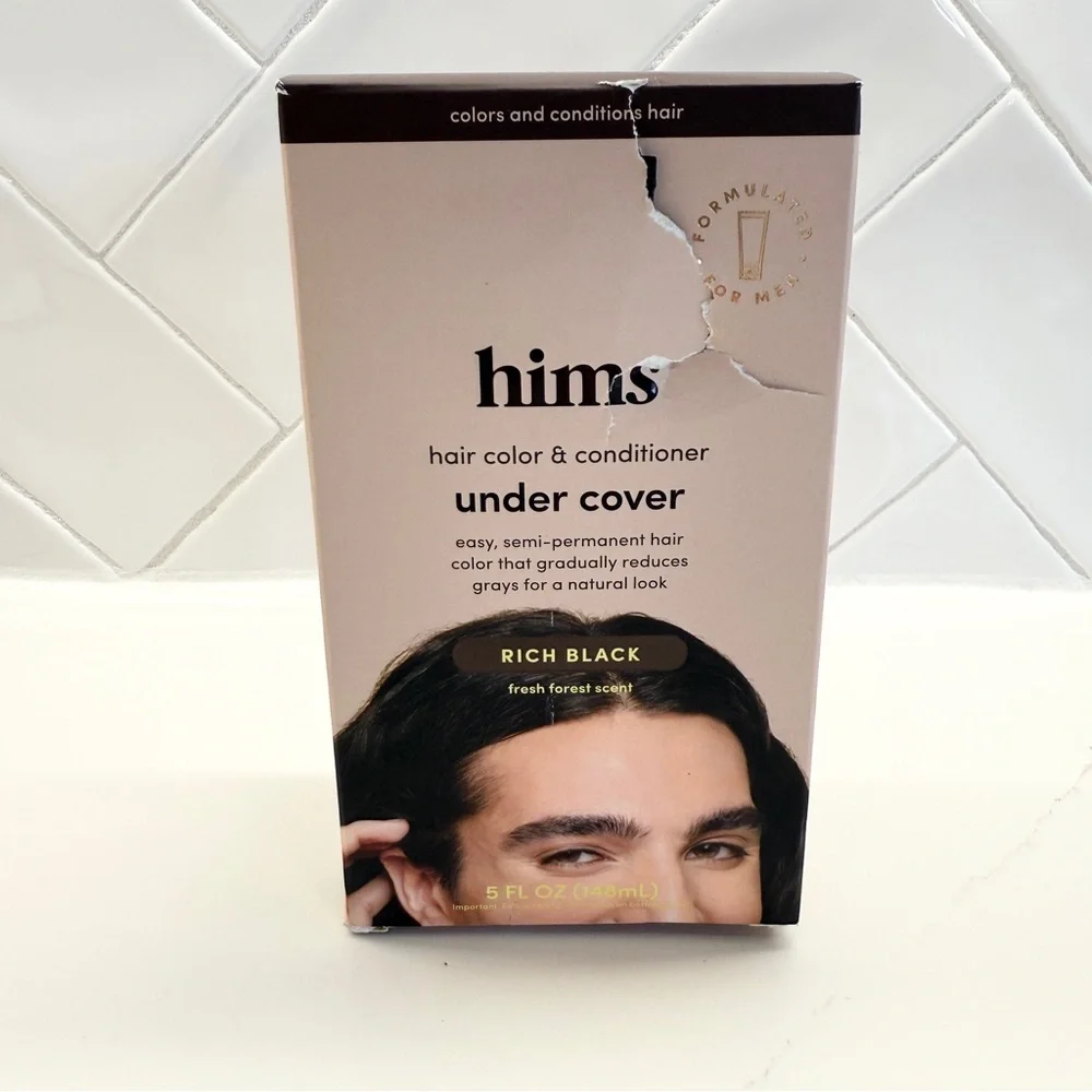 NIB! Men’s Hims Hair Color & Conditioner Rich Black Semi-Permanent 5 fl oz